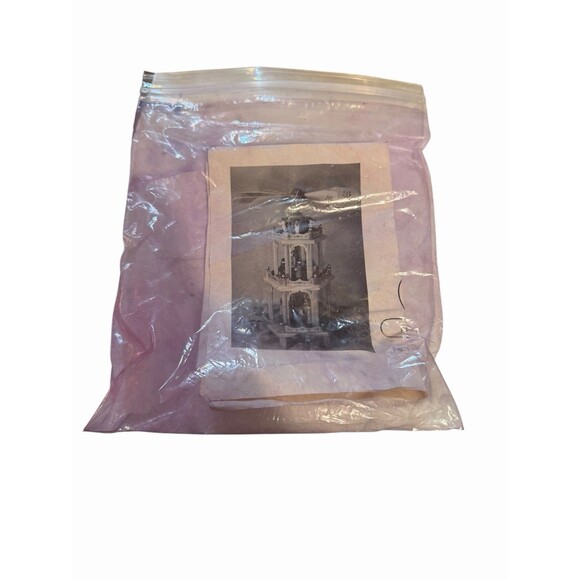 Vintage Christmas Nativity Weihnachts Pyramide 4 Tier 19" H Complete Wooden 7961 - Picture 3 of 10